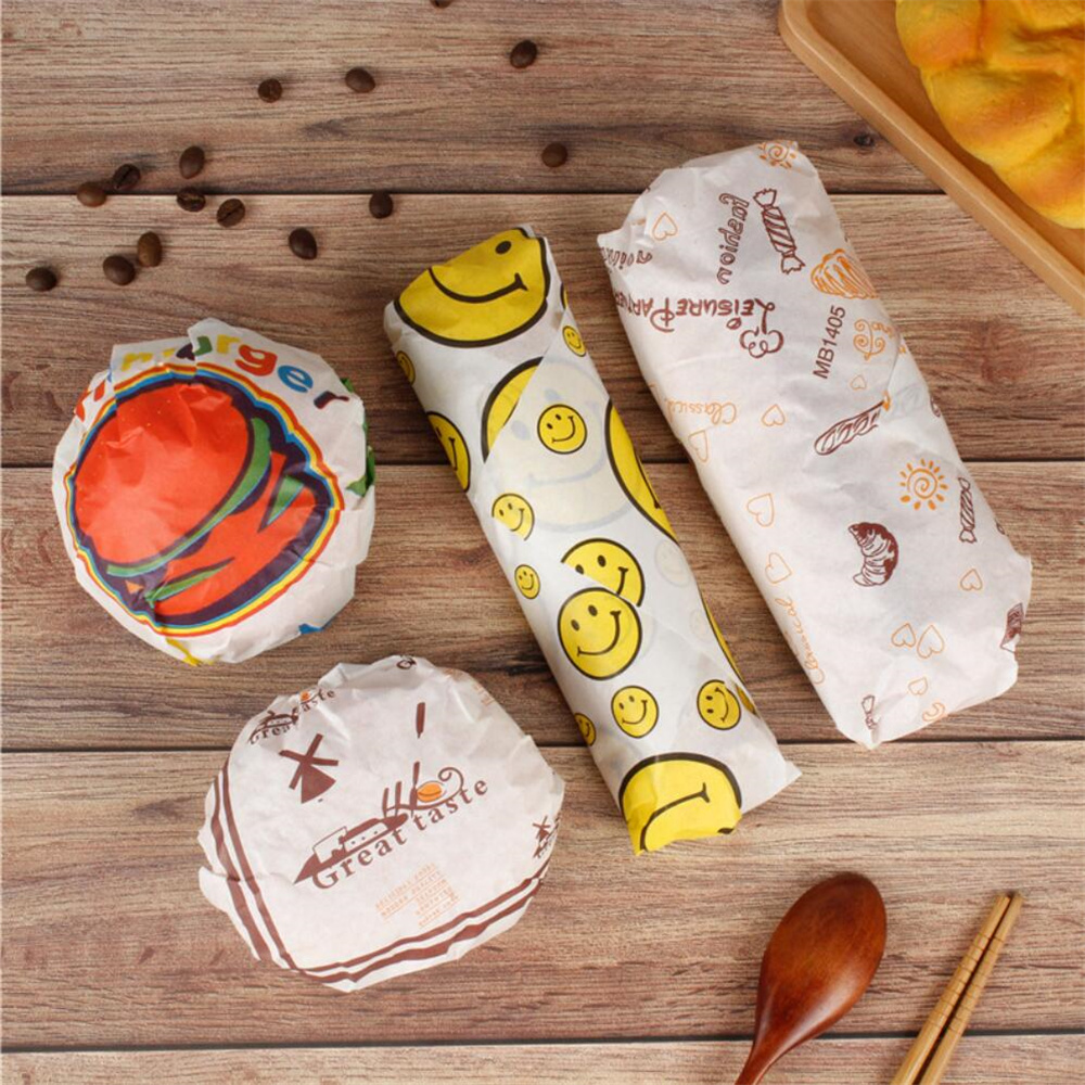 Custom Food Wrapping Paper For Burger Sandwich Deli